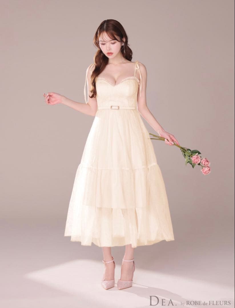 DEA. by ROBE de FLEURSフレアチュールロングドレス