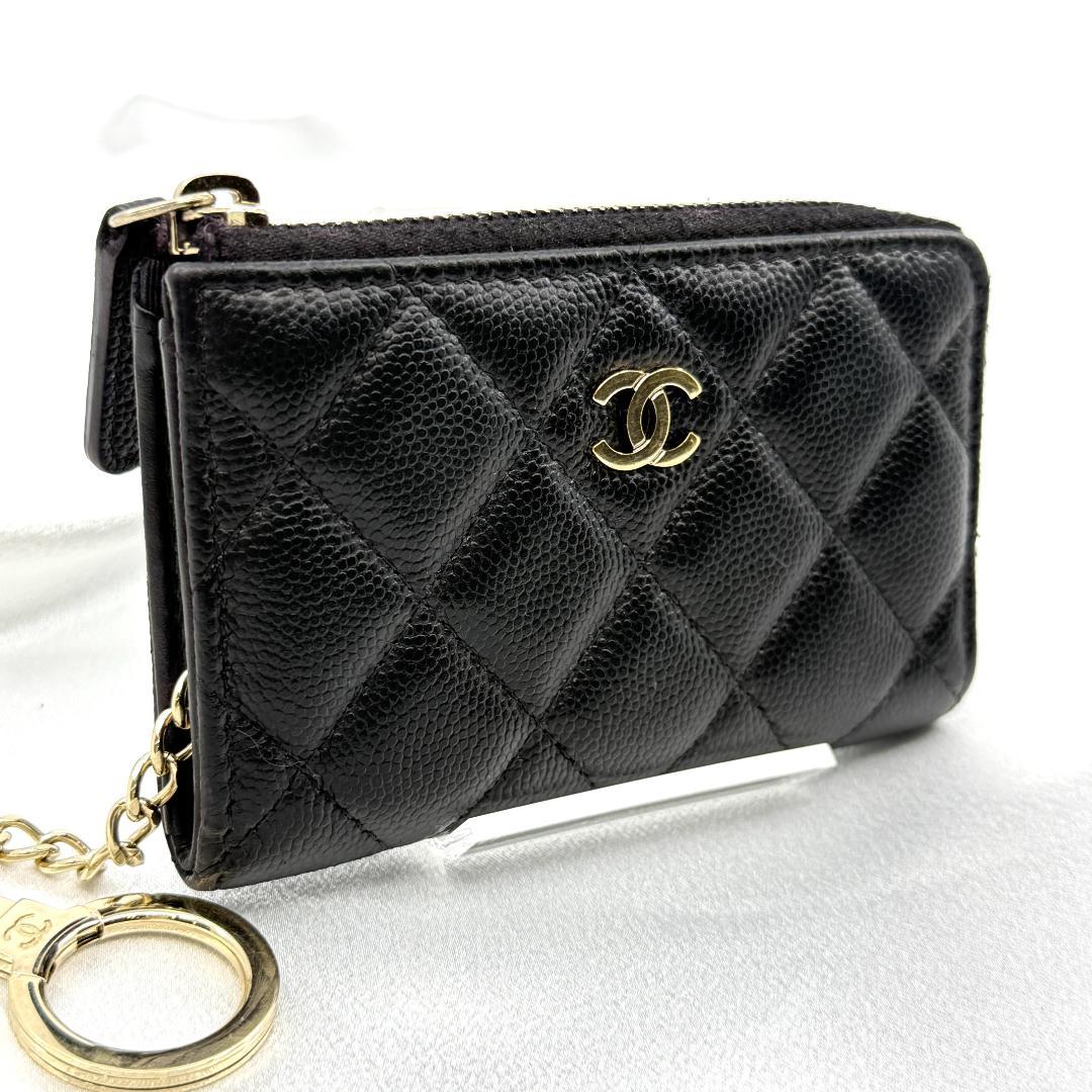 美品　CHANEL シャネル　パース　キャビアスキン　マトラッセ