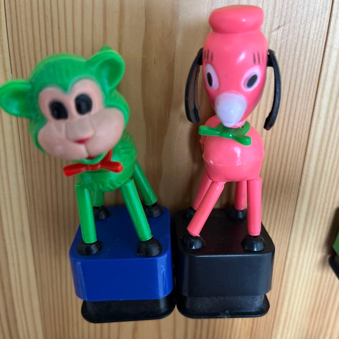 プッシュトイ　プッシュパペット　レトロ　8体セット