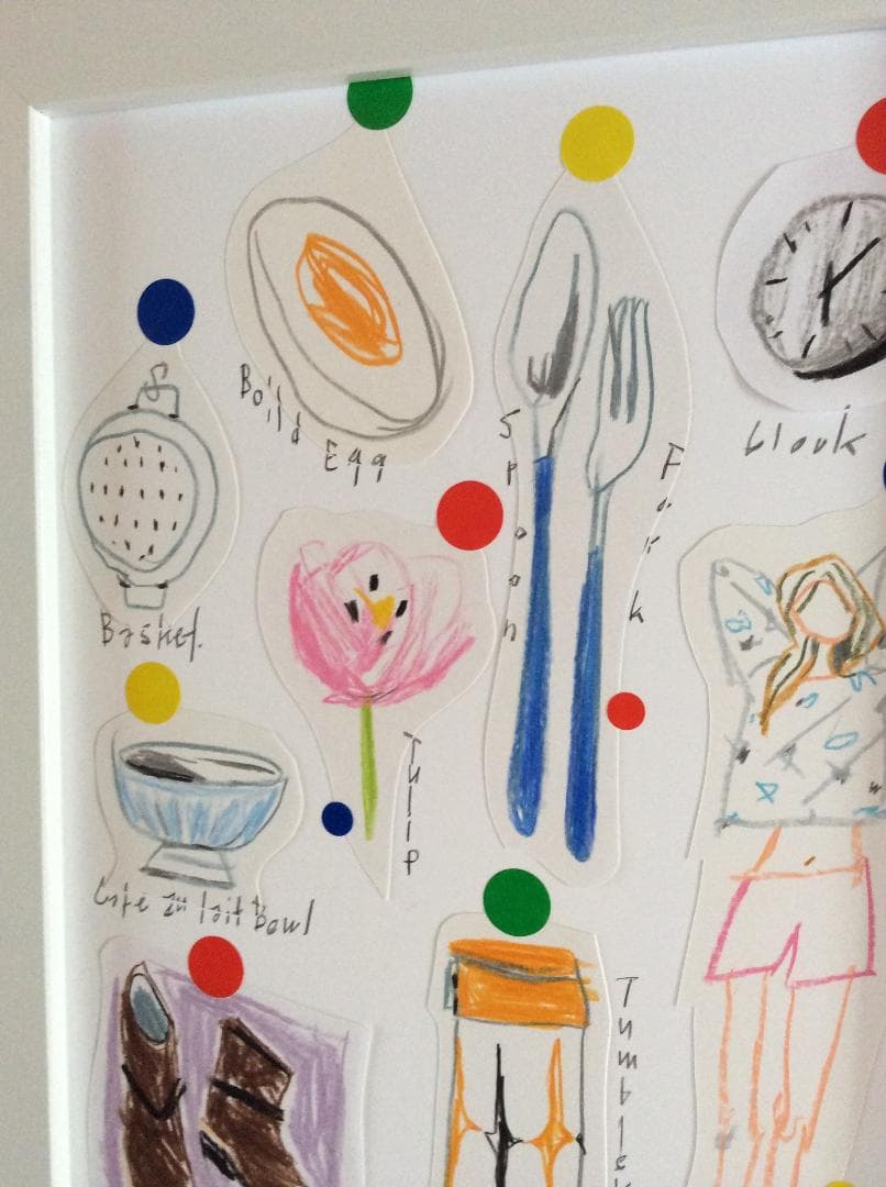 PIN-UP ゆでタマゴ＆チューリップ 原画フレーム付き