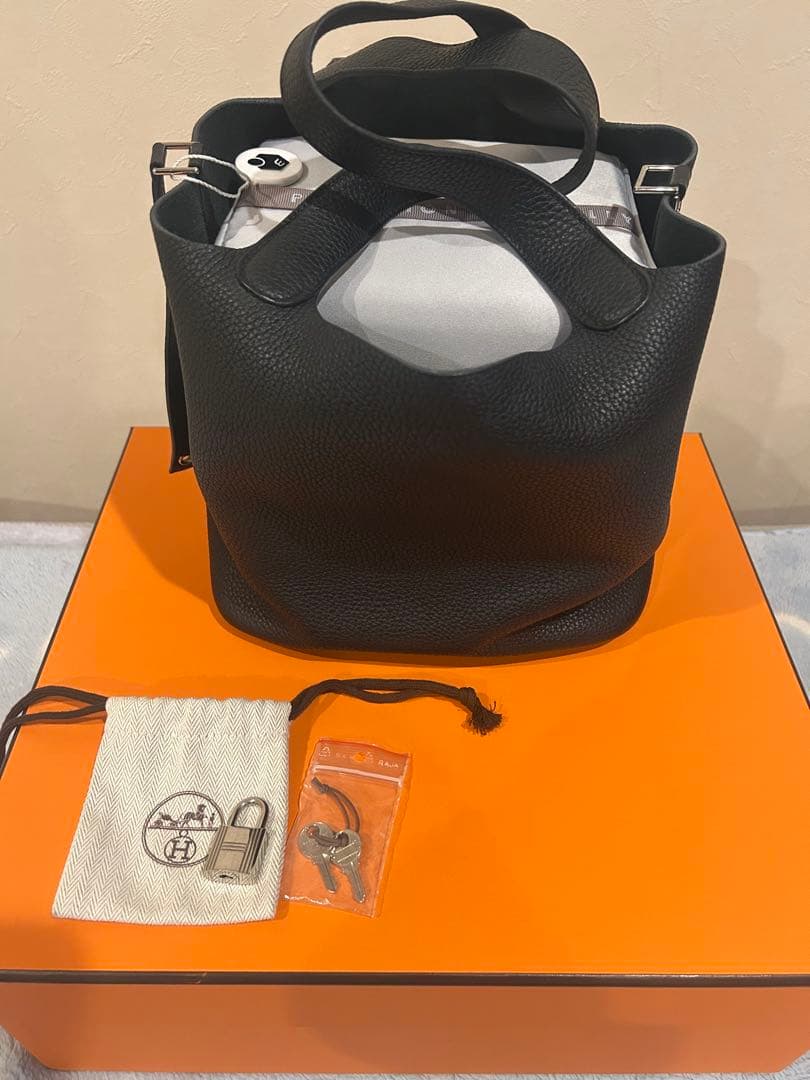 ♡美品♡エルメス ピコタンロックMM ノワール シルバー金具