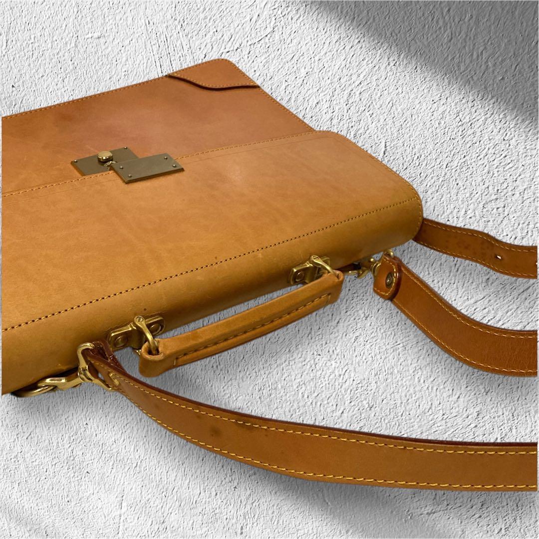 FIVE WOODS ブリーフケース 本革 レザー 林五 真ちゅう鍵付き