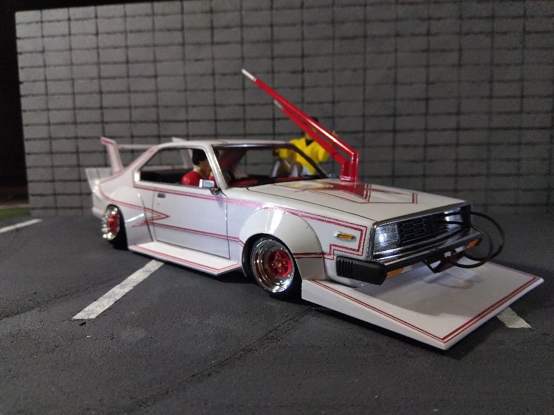 アオシマ1/24ジャパン街道レーサー旧車スカイライン族車プラモデル