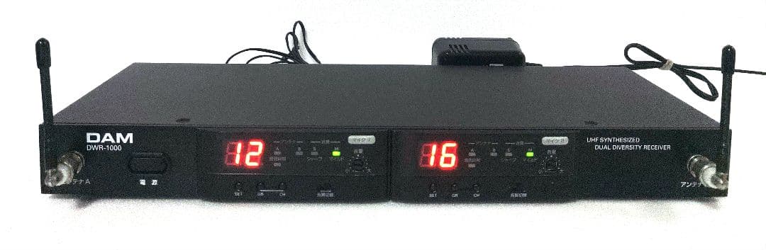 第一興商　DAM DWR-1000ワイヤレスマイク受信機 第一興商 DWR-1000 DWR-1000 ワイヤレスマイク レシーバー 動作品 DAM