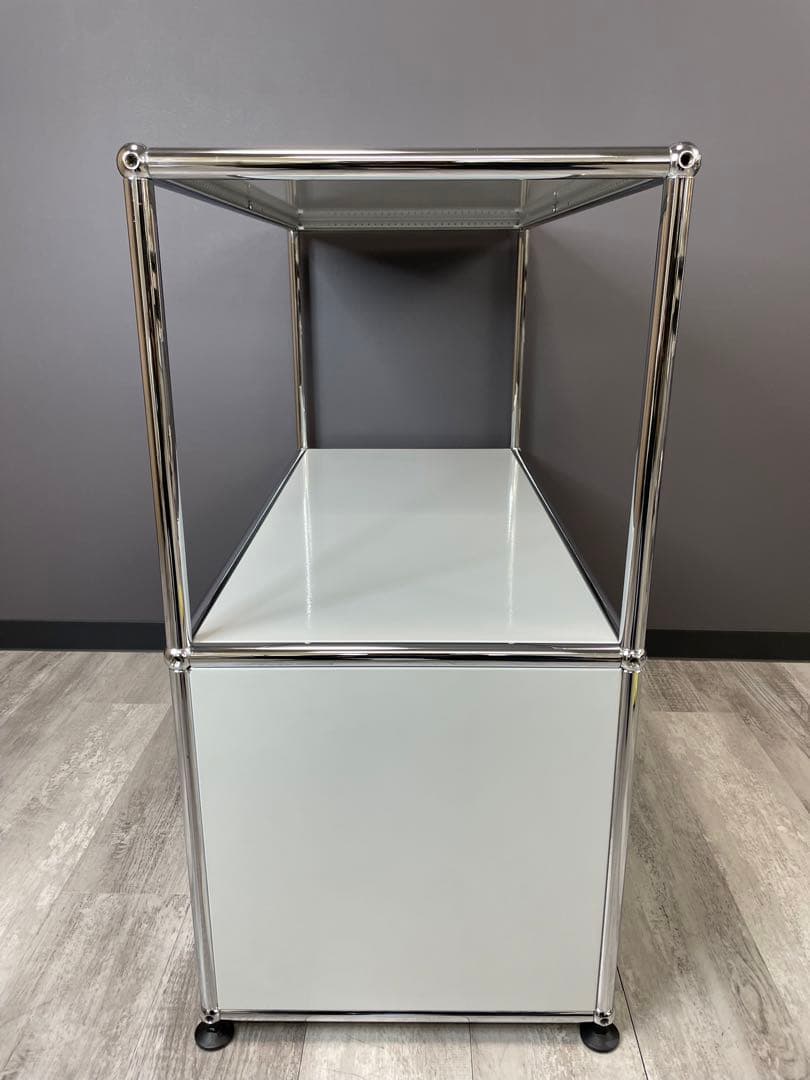 USM Hallerハラー1列 2段キャビネット ライトグレー ①