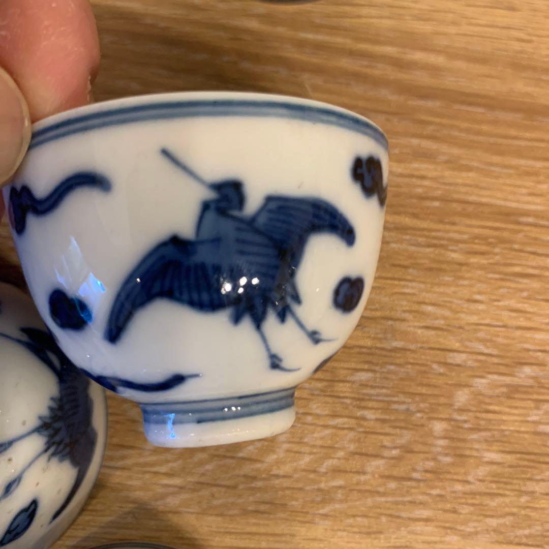 初代 道八 茶器　　鹤の図　259