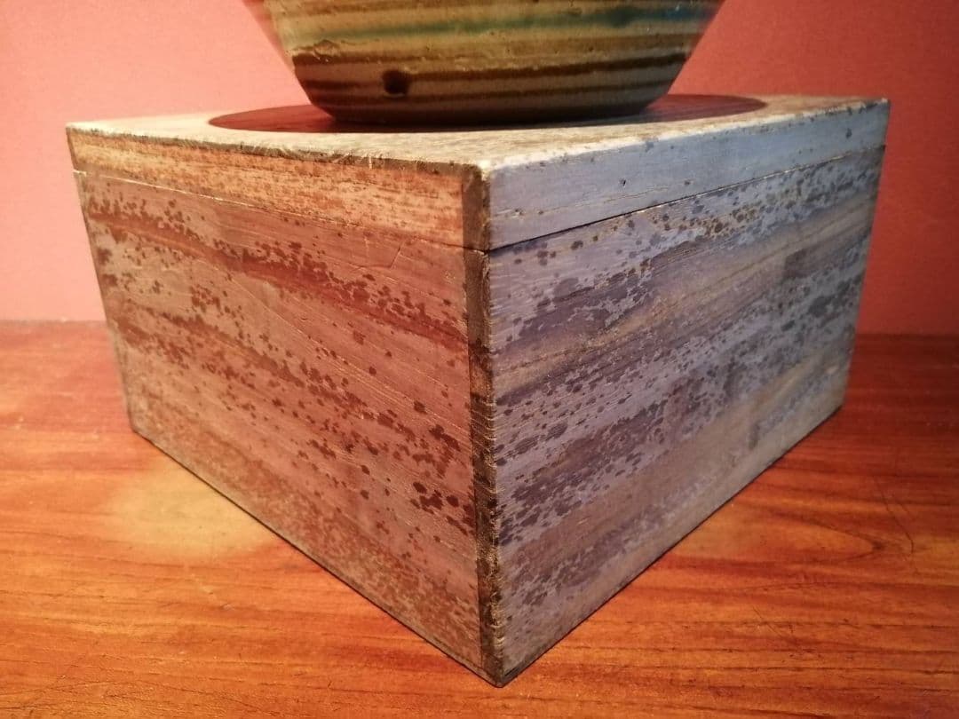 浜田庄司門窯・作 鉄絵渦文蓋物 共箱付きの通販はau PAY マーケット