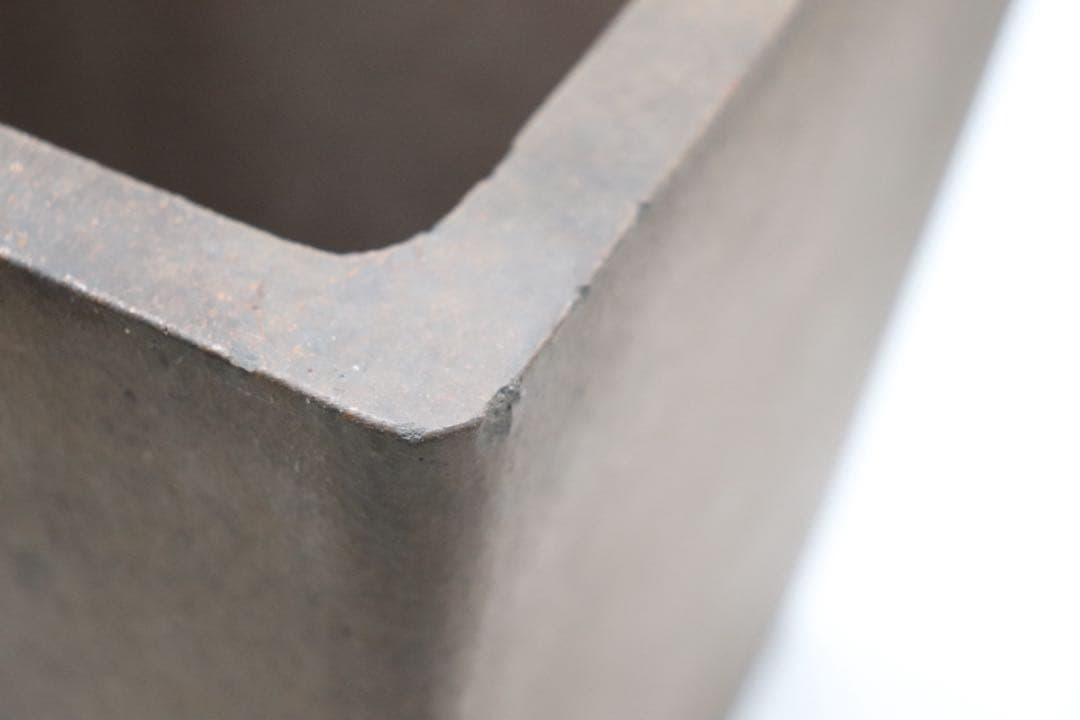 中国　清時代　紫砂　角鉢　彭記自造　アンティーク　送料込み250517