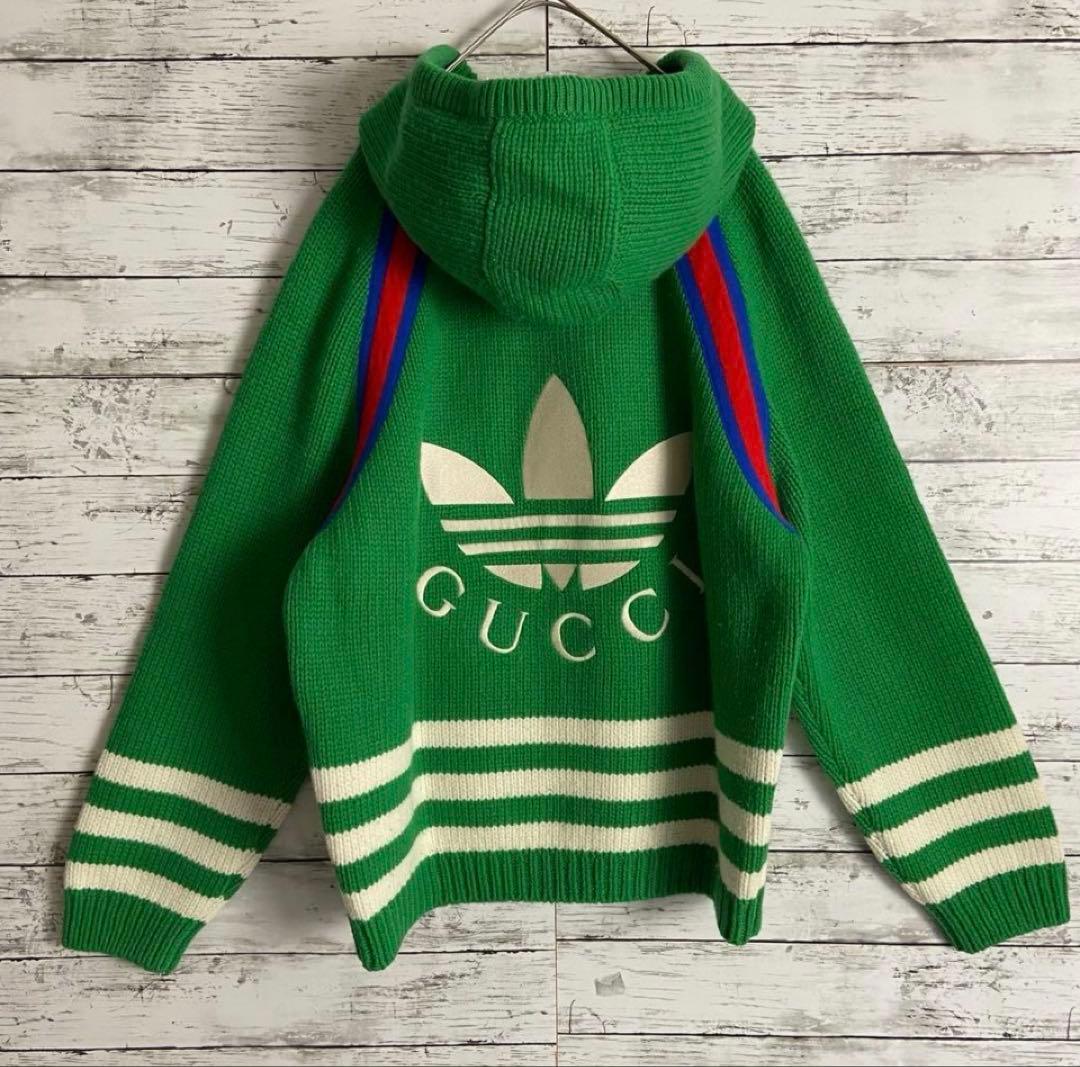 【美品】 グッチ × アディダス ニットパーカー 即完売
