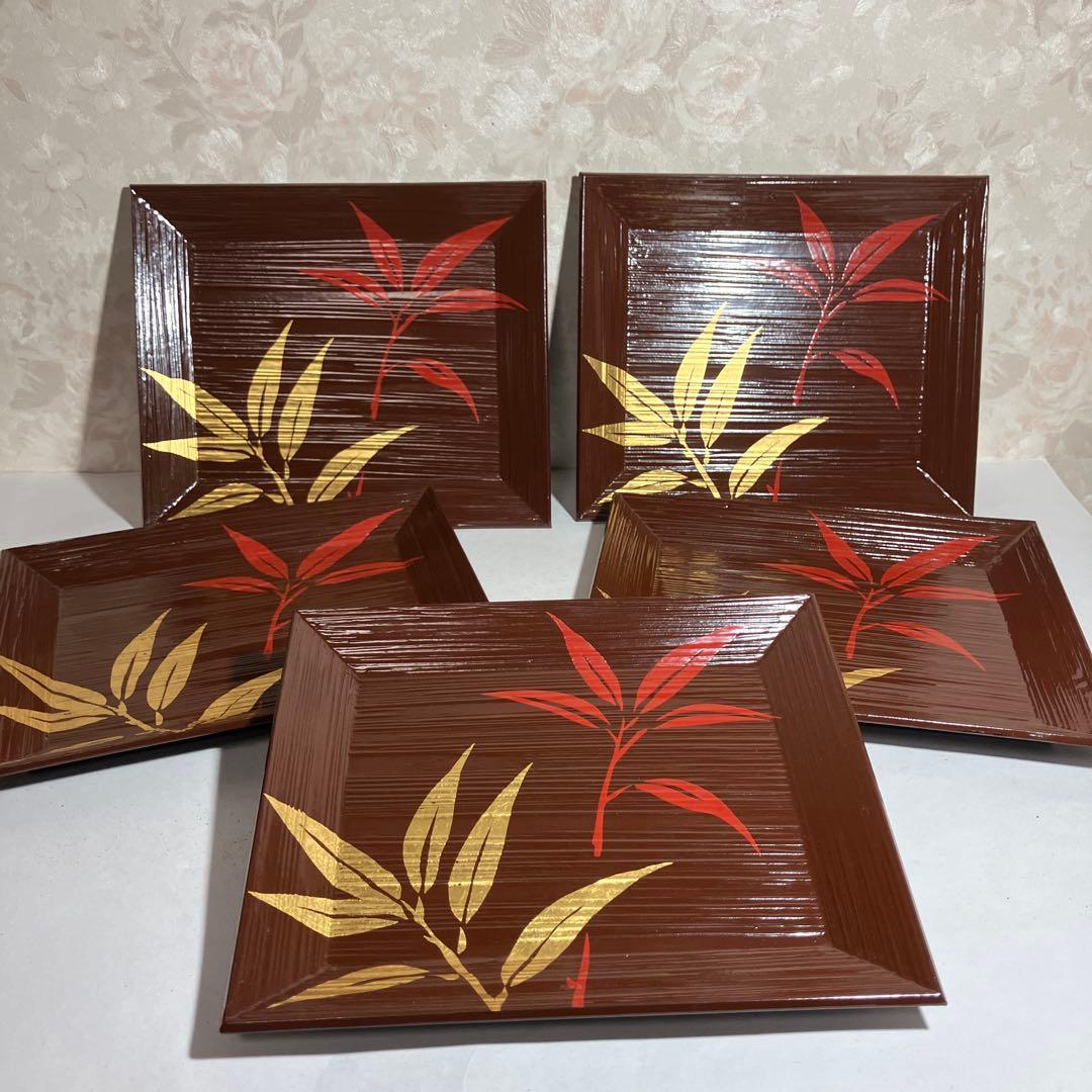 漆器お台（銘々皿５枚）