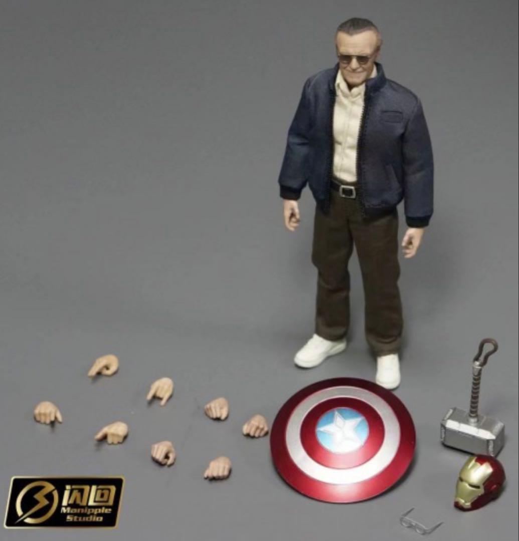 【新品未開封】閃回studio スタン・リー風1/12フィギュアマーベルシリーズ 新品未開封】閃回studio スタン・リー風1/12フィギュアマーベル