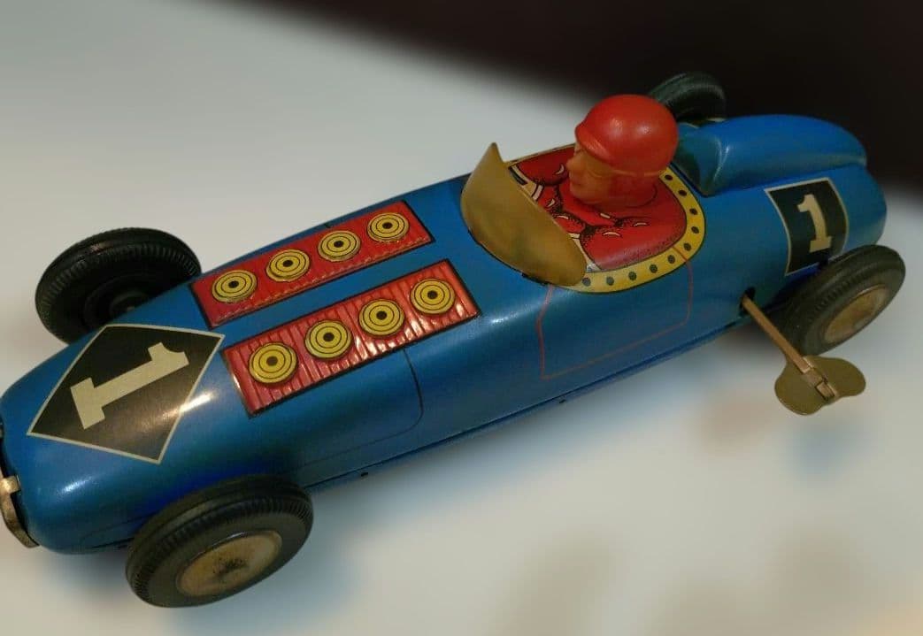 RUSS BERRIE ぜんまいブリキ スポーツカー RUSS BERRIE ぜんまいブリキ スポーツカー