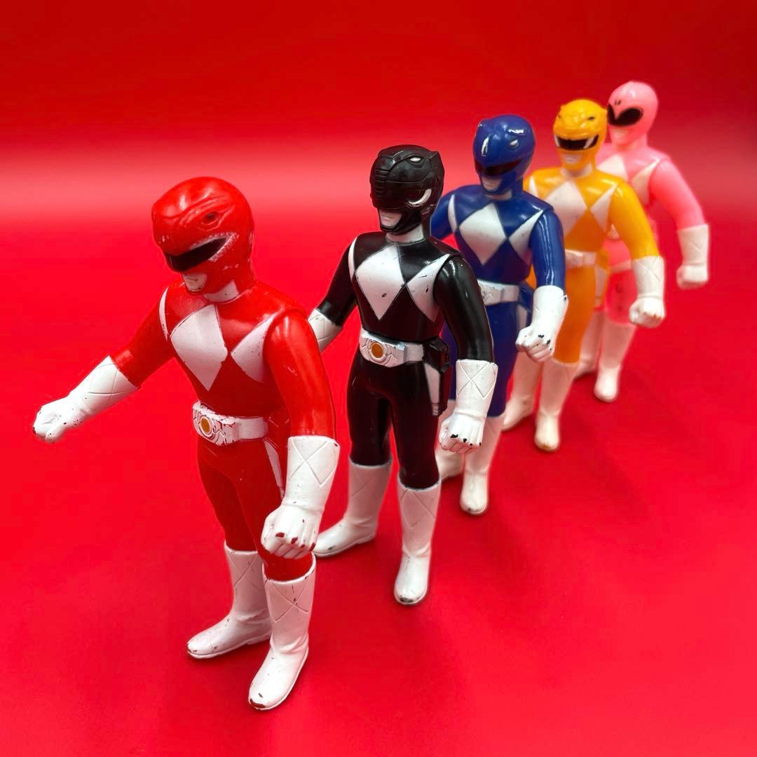 希少　当時物　恐竜戦隊ジュウレンジャー　ソフビ　フィギュア 5体セット