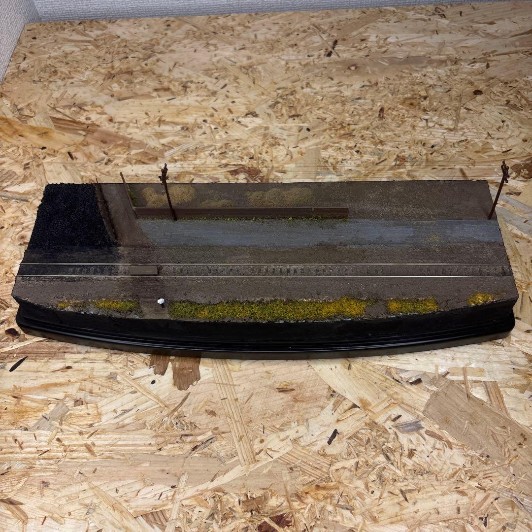 【ケースあり】Nゲージ保管用ジオラマ 撮影背景 -晩秋の機関区脇線ベース-