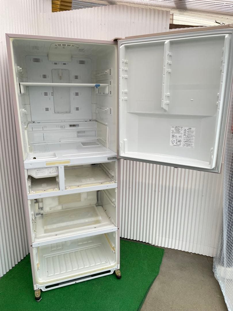 905 三菱 おしゃれレトロ5ドア冷蔵庫 455L 右開き シャンパンロゼ 国産