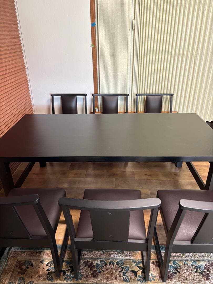 木曽　本山漆器　ダイニングテーブル　6人用　業務用　低めの　和室も　テーブルのみ