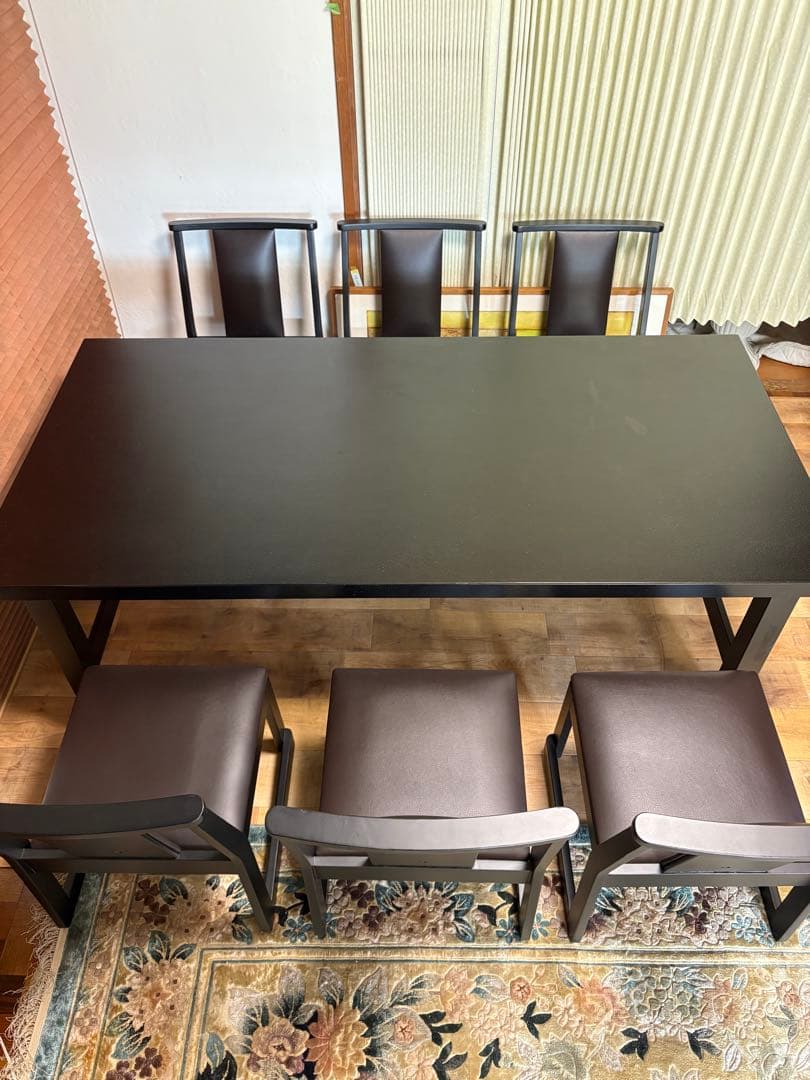 木曽　本山漆器　ダイニングテーブル　6人用　業務用　低めの　和室も　テーブルのみ