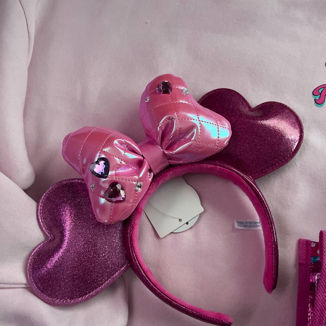 新品ミニー・パルパルーザ・トレーナーM〜L カチューシャ　 チョコレートバック