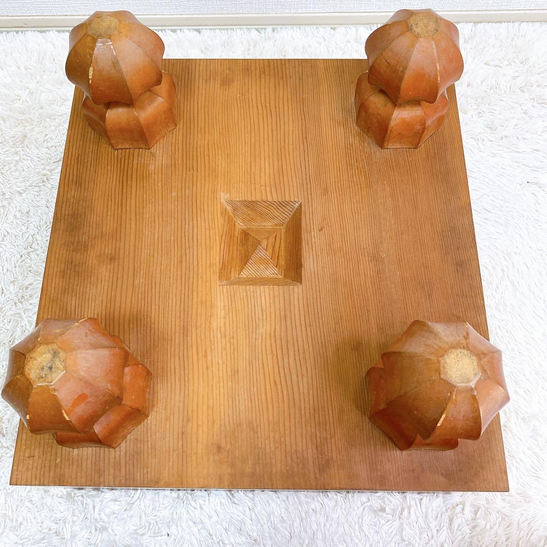 こうぴ　【希少】脚付 極厚 足付 碁盤 天地柾目