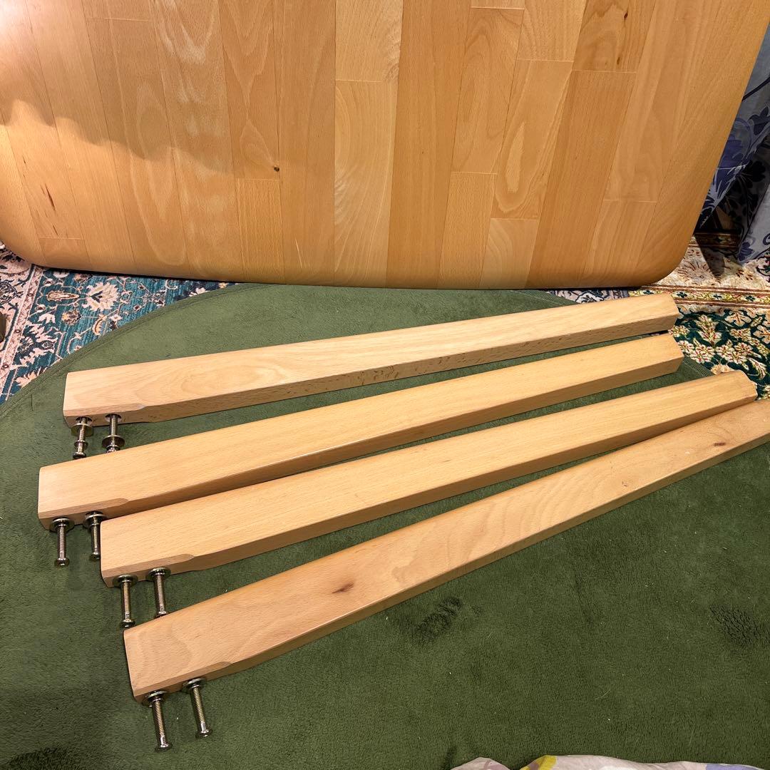 極美品　アルダー　ソリッド　テーパードレッグ　コンパクト　ダイニングテーブル