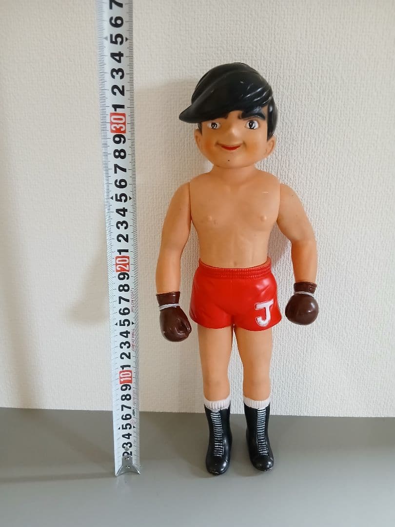 当時物 あしたのジョー 矢吹丈 ソフビ 34cm