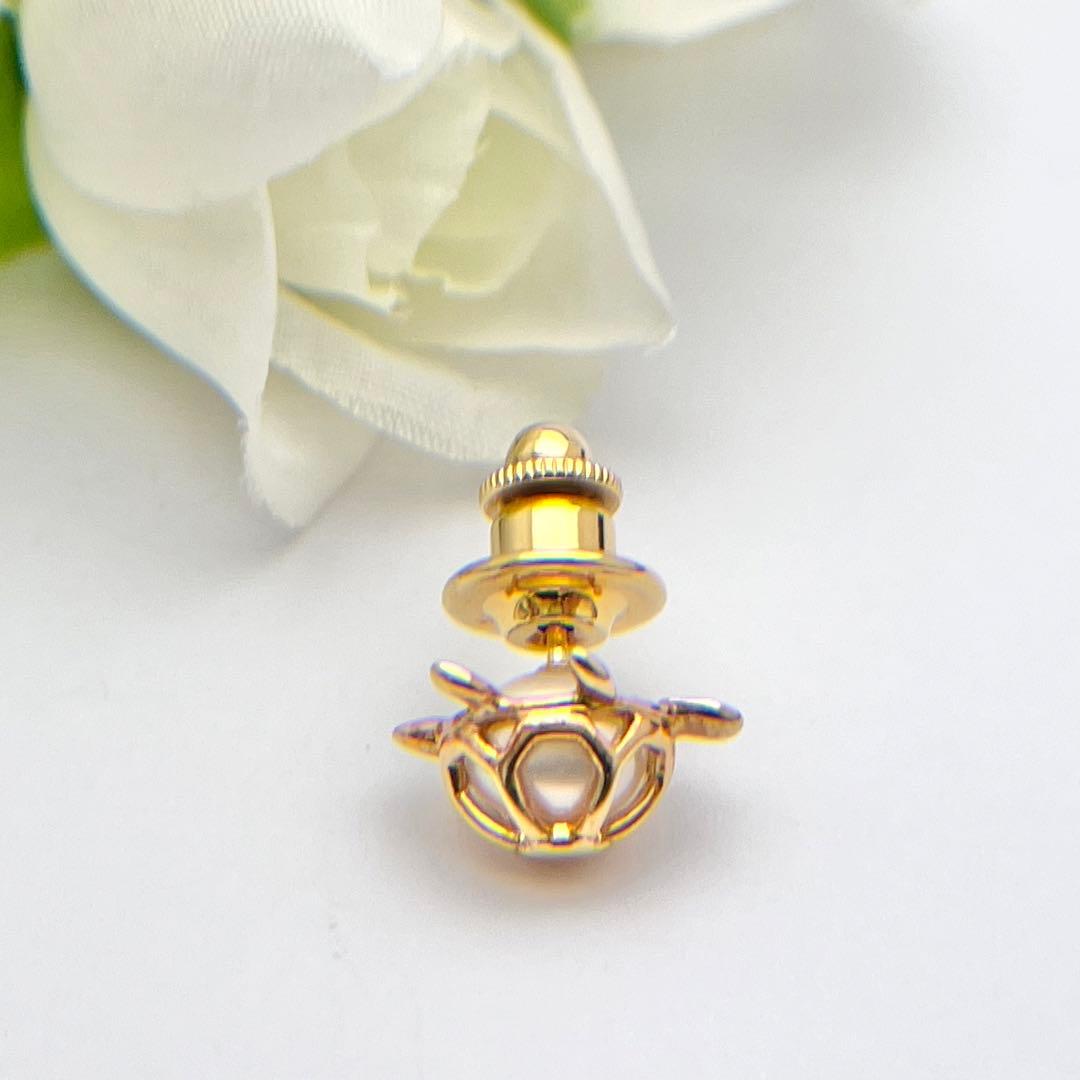 ☆美品☆ミキモト K18 ピンブローチ パール カメ 皇室御用達ブランド