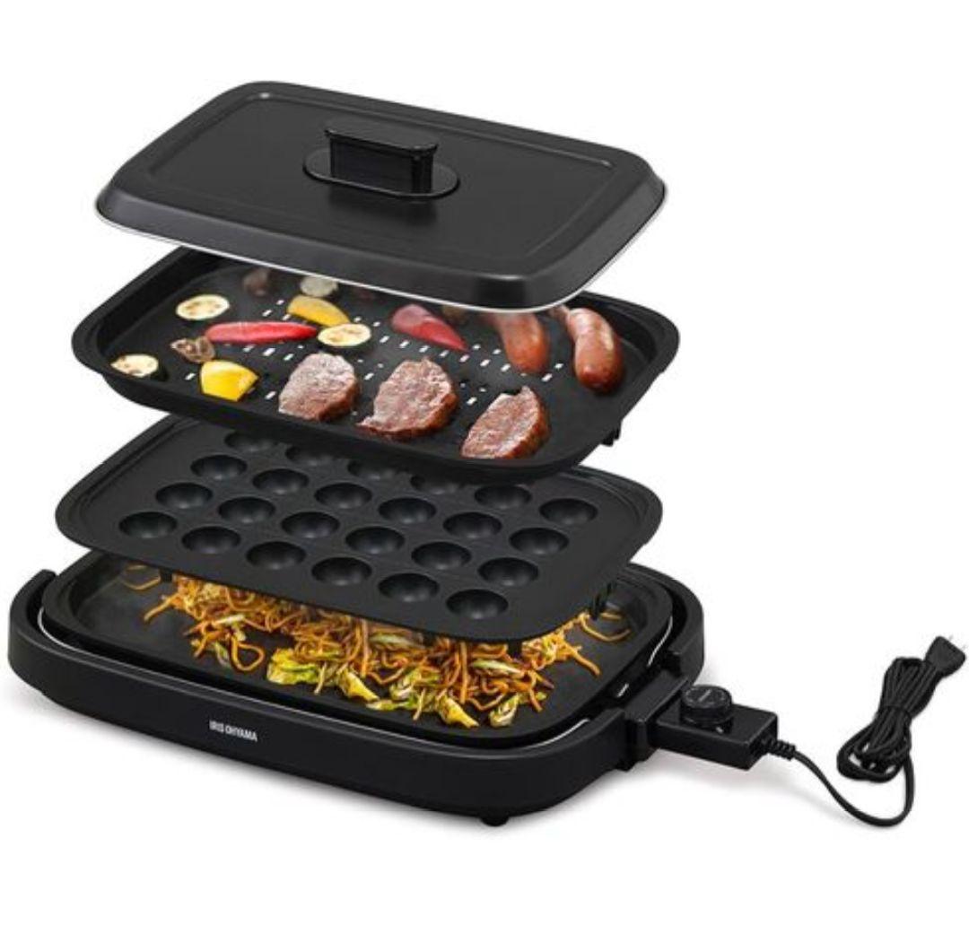 IRIS OHYAMA ホットプレート APA-137 ブラック