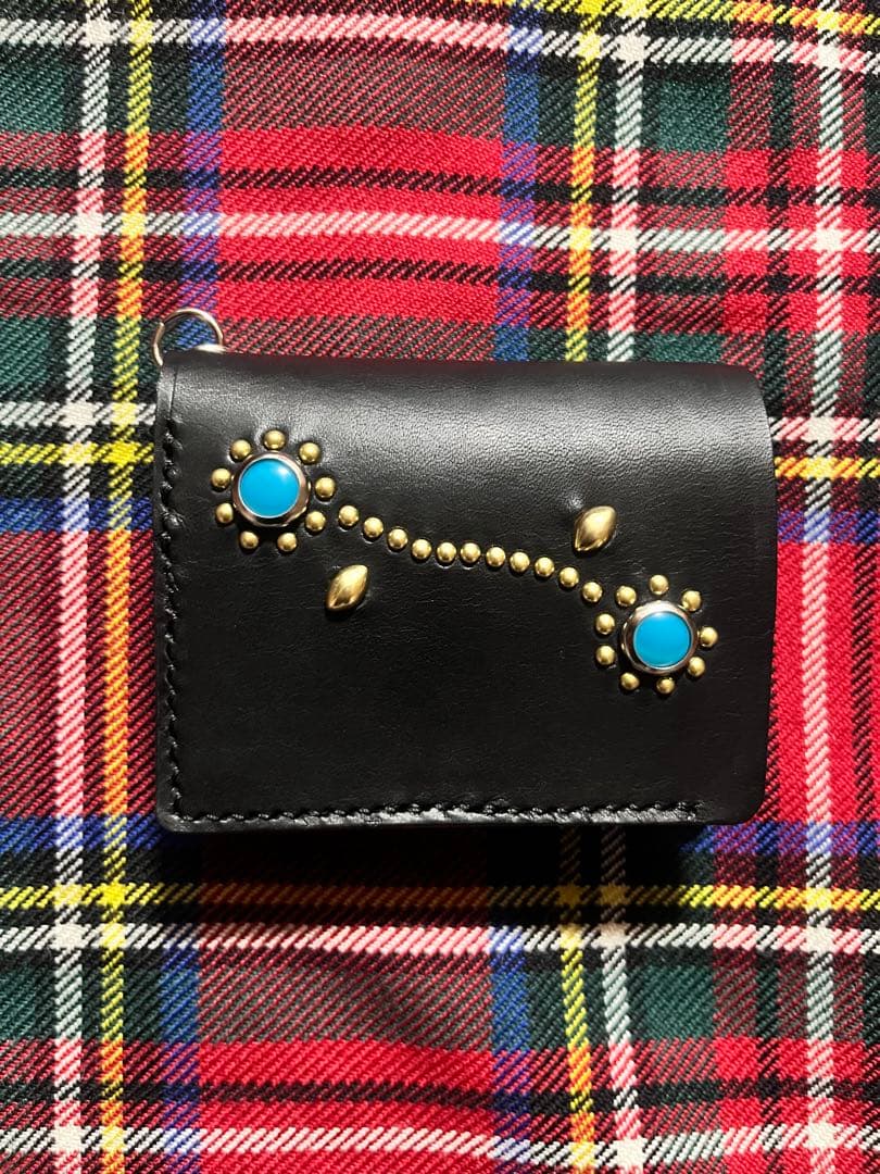 コンパクトウォレット フラワースタッズ　真鍮