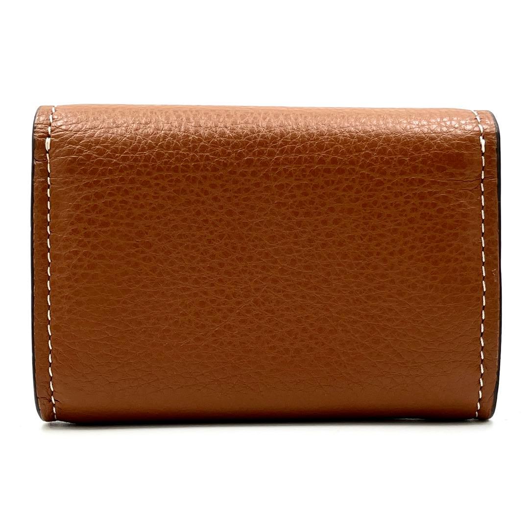 完売品・未使用保管品 トリーバーチ エレノア 折り財布 ケース レザー 茶