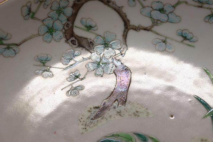 中国 清朝期 粉彩四君子鑑賞大皿① アンティーク 送料込み0621 - メルカリ