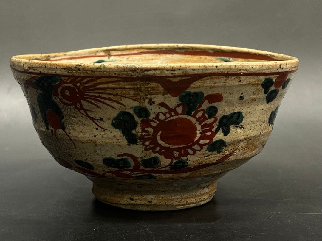 古犬山の菓鉢赤絵　時代物　送料込み Yahoo!オークション -「犬山焼赤絵」の落札相場・落札価格