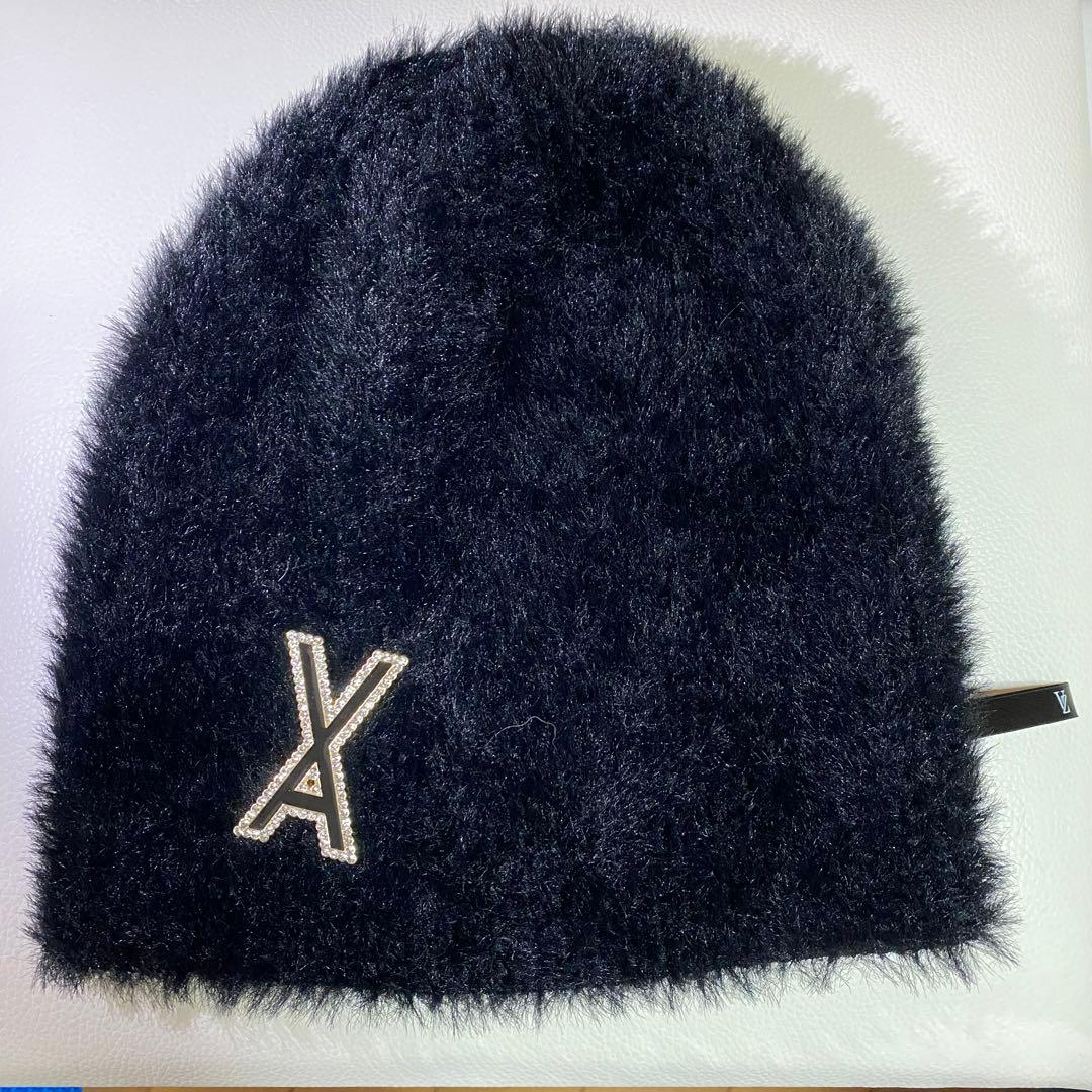 2025年 コムデギャルソン ガール ニット帽 ネイビー リボン付き