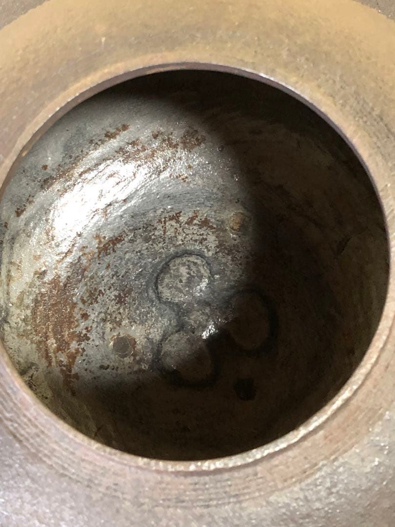 割引❗️《レ》茶道具 遠山霰 透木釜 釜師 菊地政光 透木付 共箱251027う1