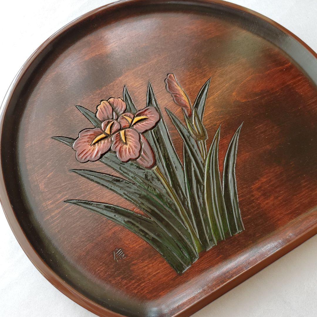 讃岐彫り漆器 半月盆5枚組