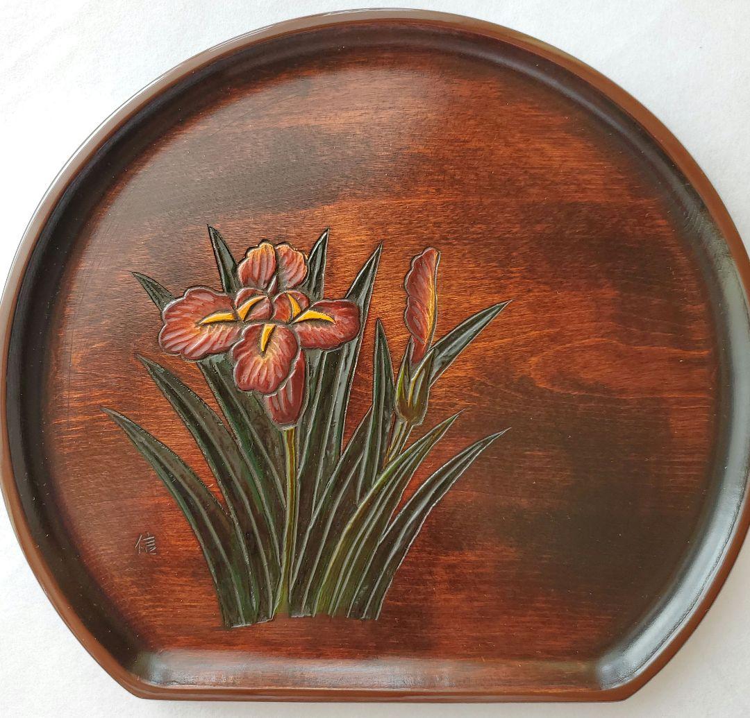 讃岐彫り漆器 半月盆5枚組