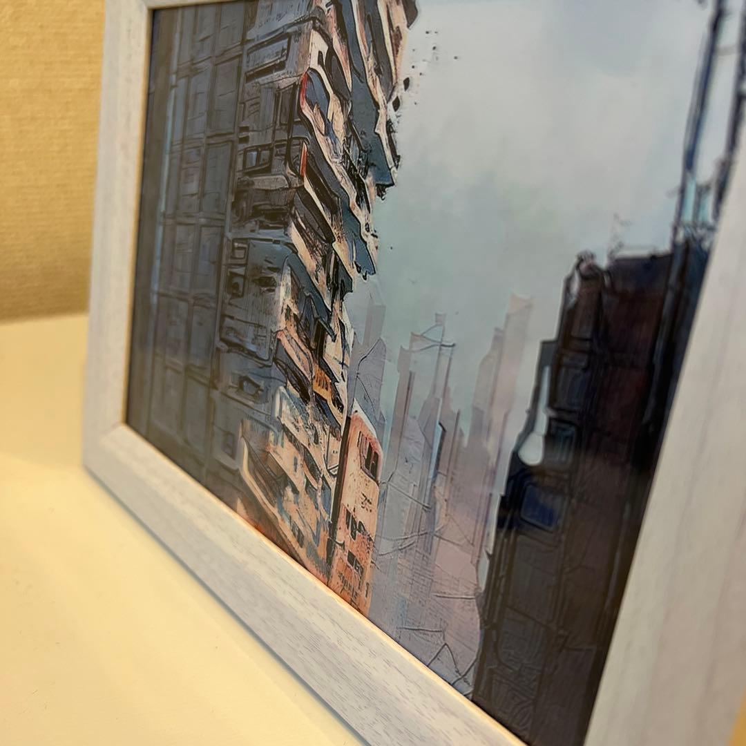 荒廃都市　絵画　タペストリー　イラスト画