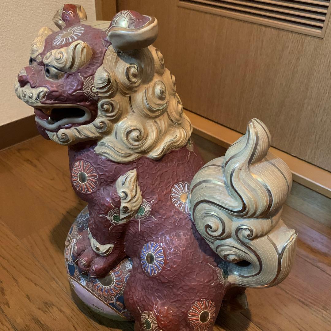 九谷焼∥唐獅子∥狛犬∥色絵金彩∥縁起物∥厄除∥退魔∥