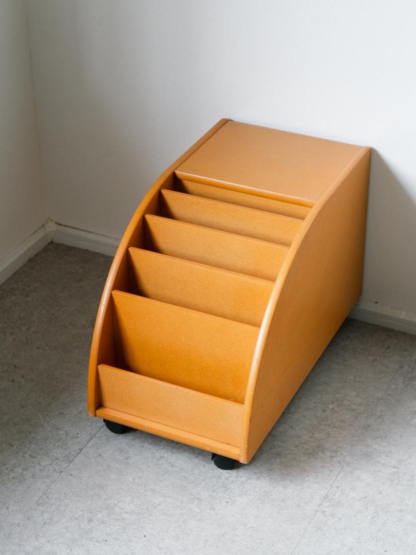 vintage キャスター マガジンラック 収納ワゴン サイドテーブル モダン