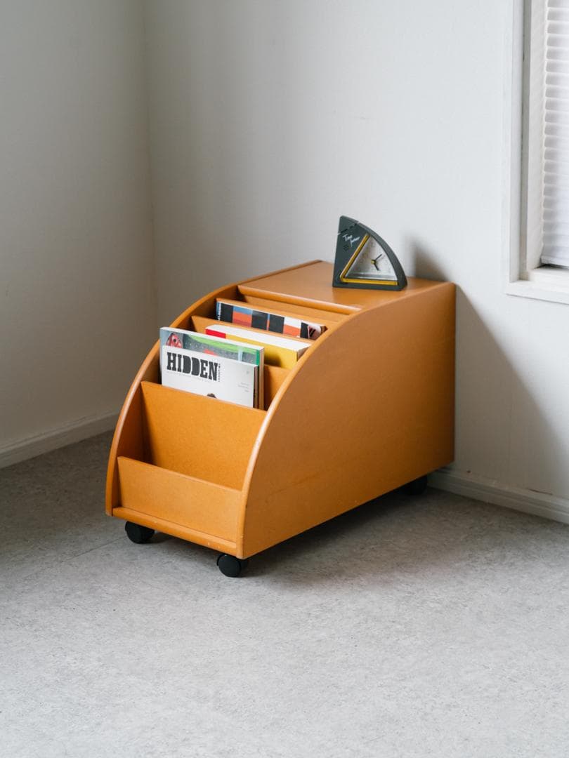 vintage キャスター マガジンラック 収納ワゴン サイドテーブル モダン