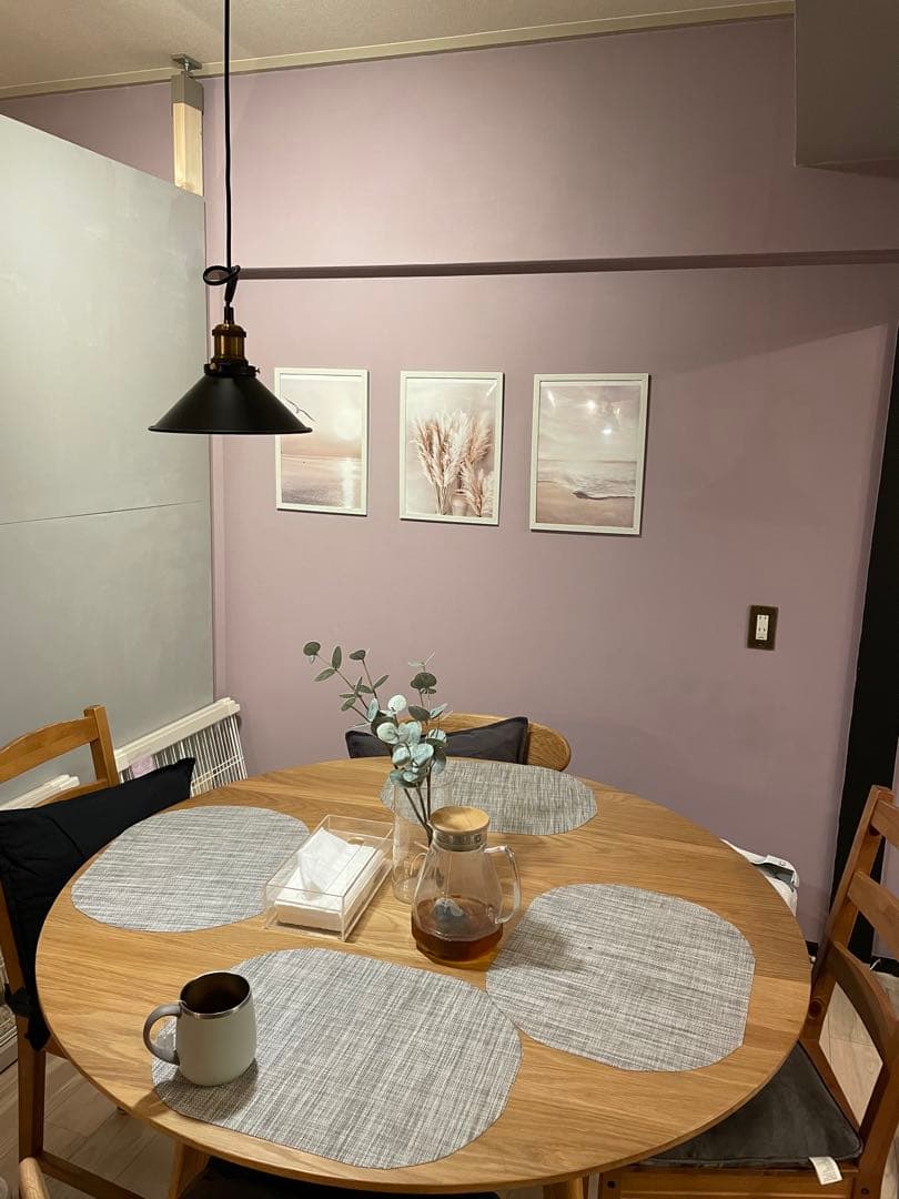 pdgm　 リセノ　ナチュラルウッド 円形ダイニングテーブル