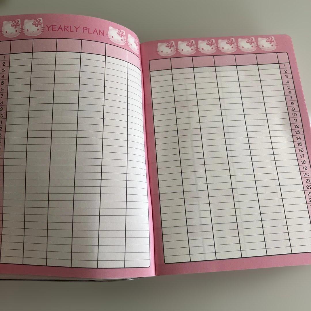 希少 ハローキティ スケジュール帳 DATEBOOK カオハナキティ レトロ