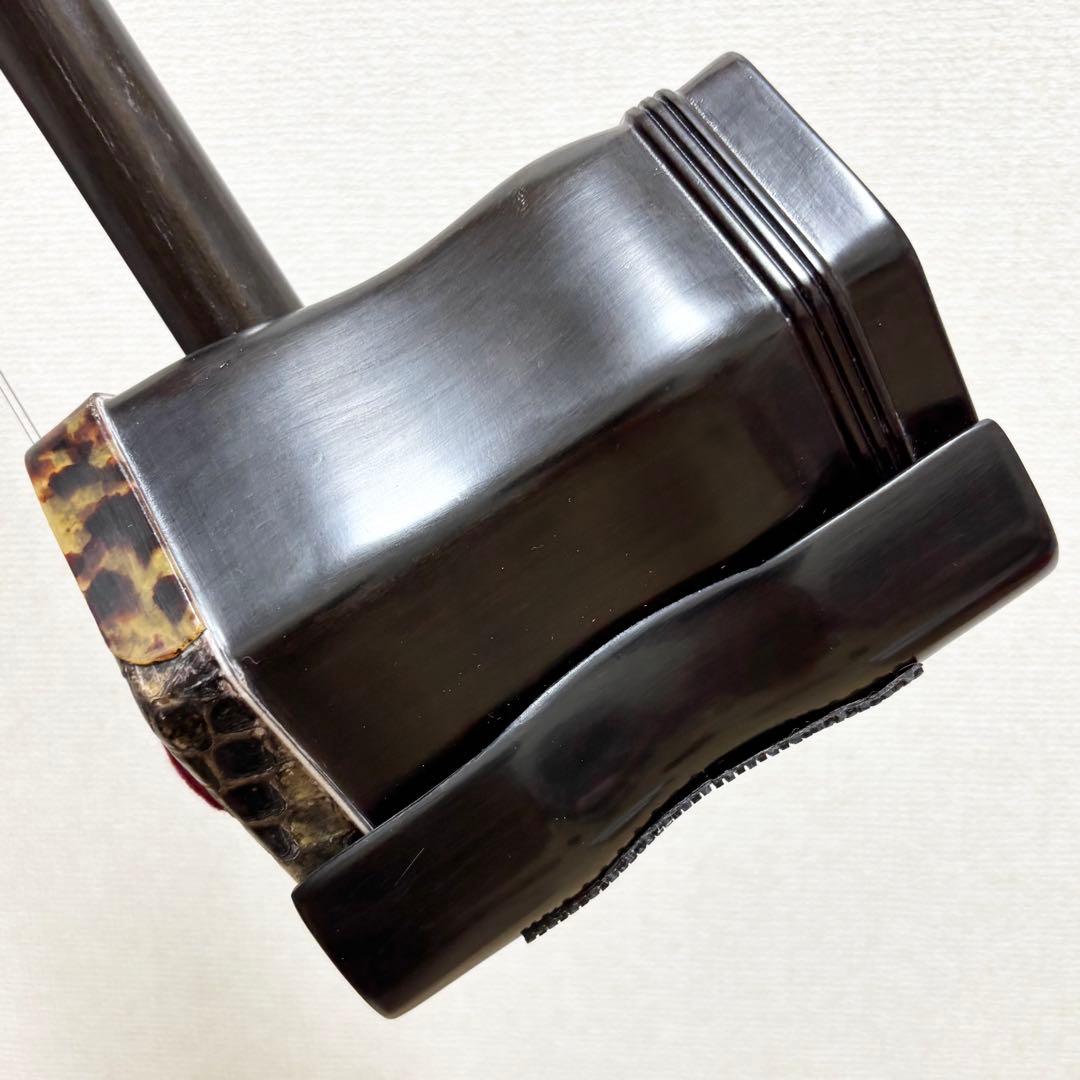 中国楽器 二胡 ヘビ皮 ニシキヘビ 錦蛇 二胡姫 専用ケース付き ほぼ未使用