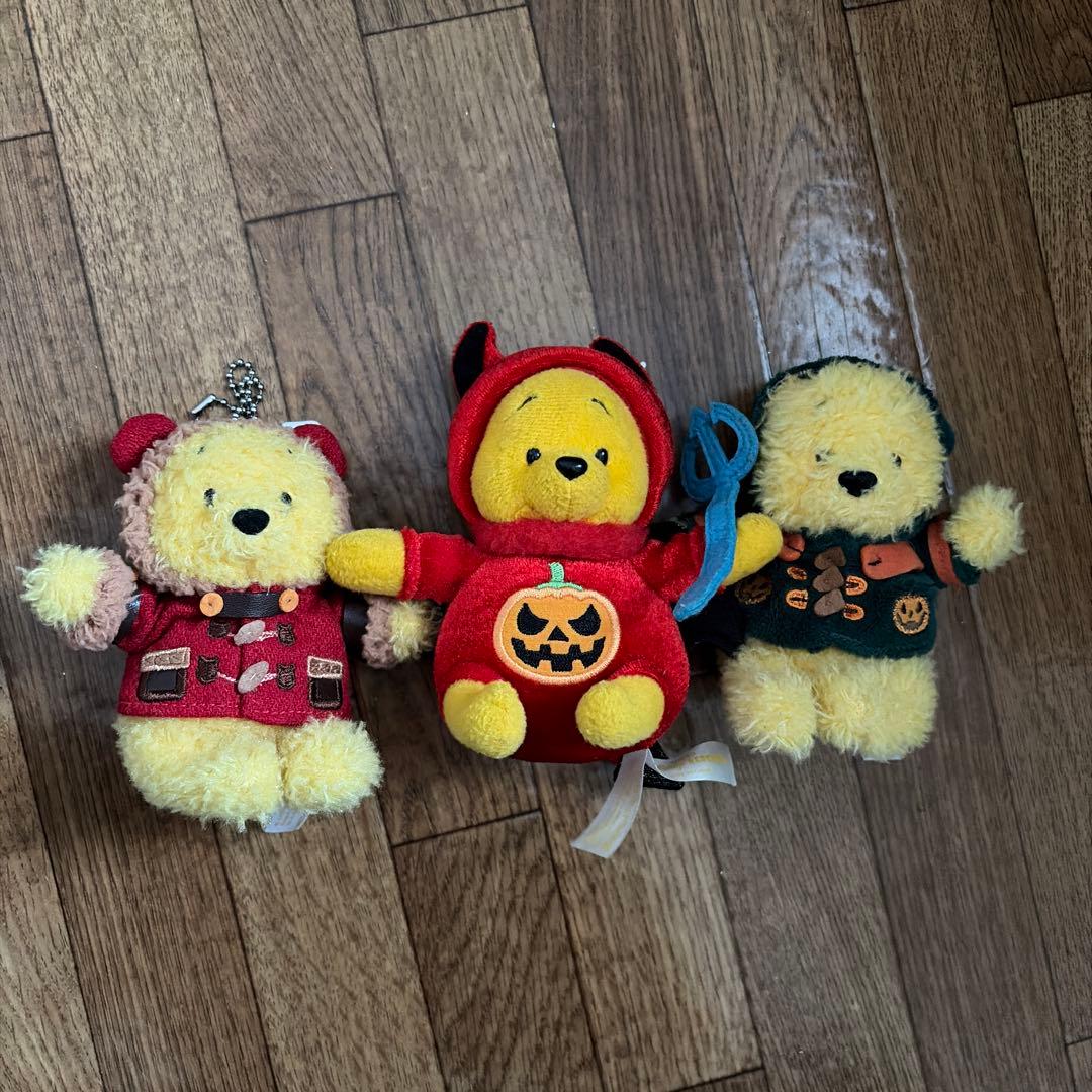 プーさん ぬいぐるみ 3体セット ハロウィン - メルカリ