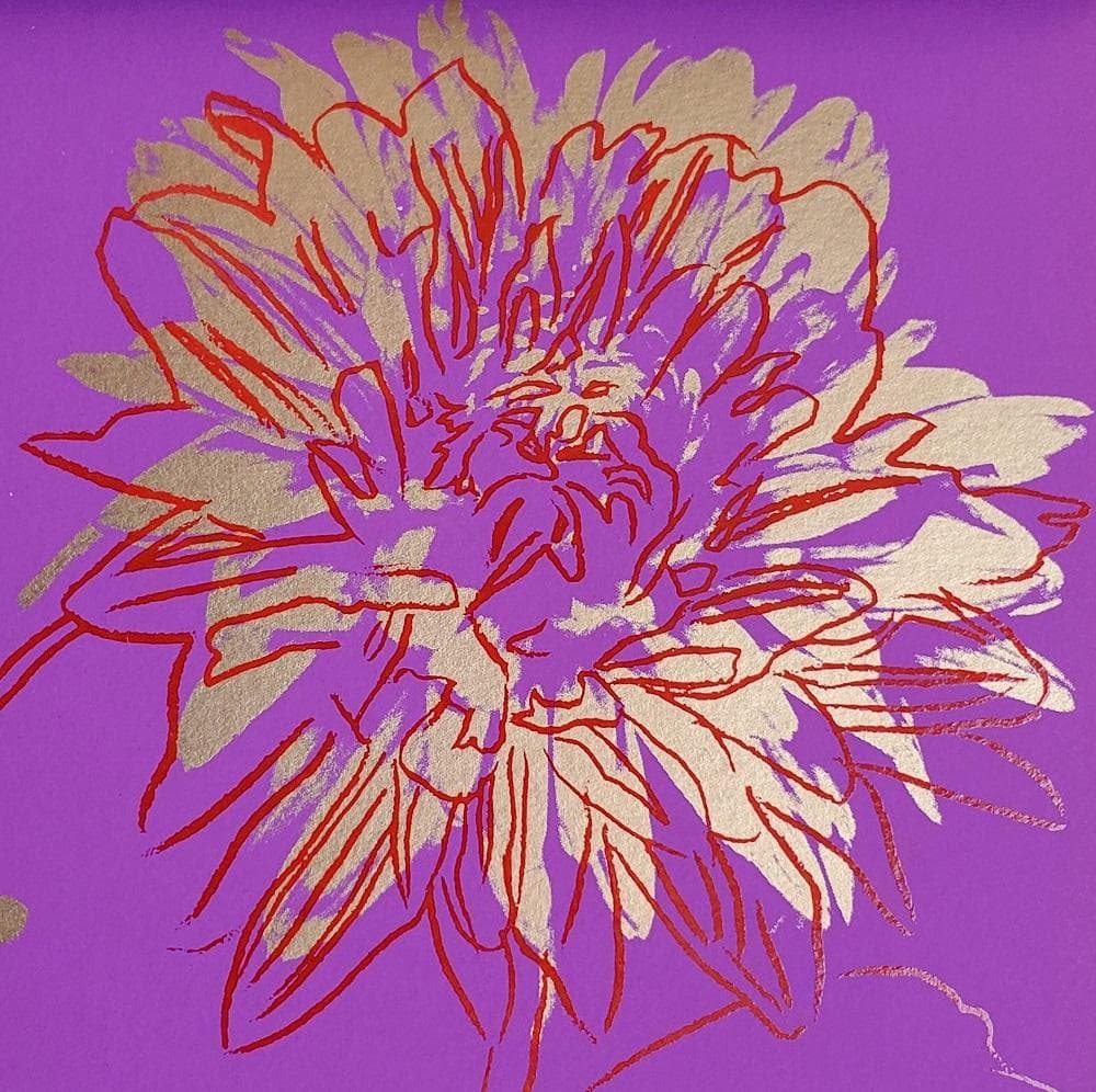 アンディ・ウォーホルのオリジナルシルクスクリーン『kiku(菊)』（書籍