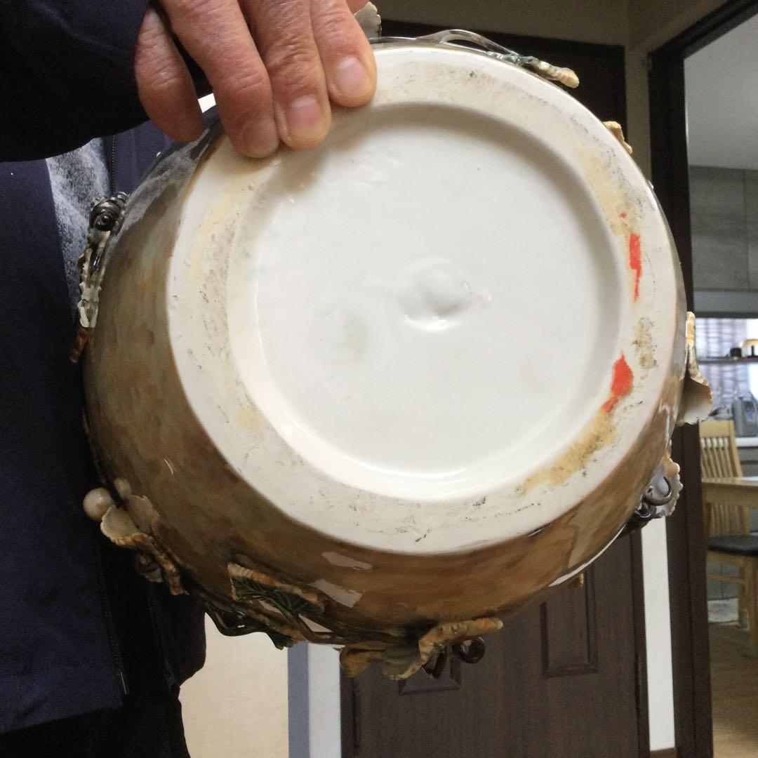 ☆値下げ！壺　花瓶　葡萄柄　大きい　華やか　豪華　昭和レトロ