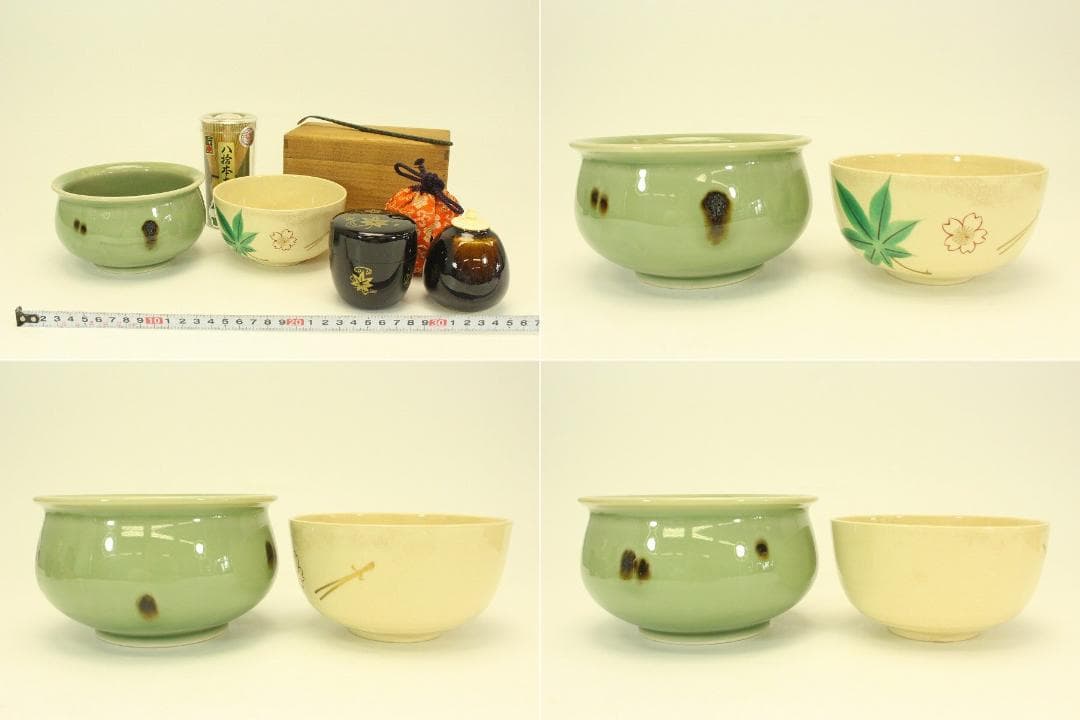茶道具 お稽古揃い 茶碗 茶杓 建水 棗 茶入 茶筅 茶通箱まとめて(A787