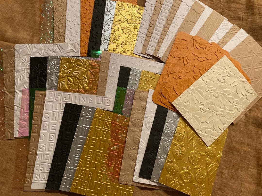 Xmasセット　ジャンクジャーナル　ティムホルツ　エンボスペーパー　インド刺繍
