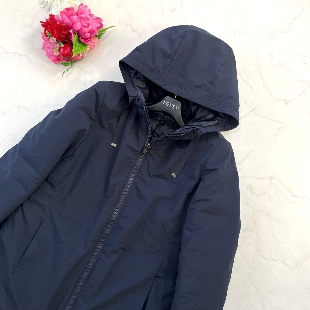 美品☆セオリーリュクス リバーシブルダウンコート フード付き