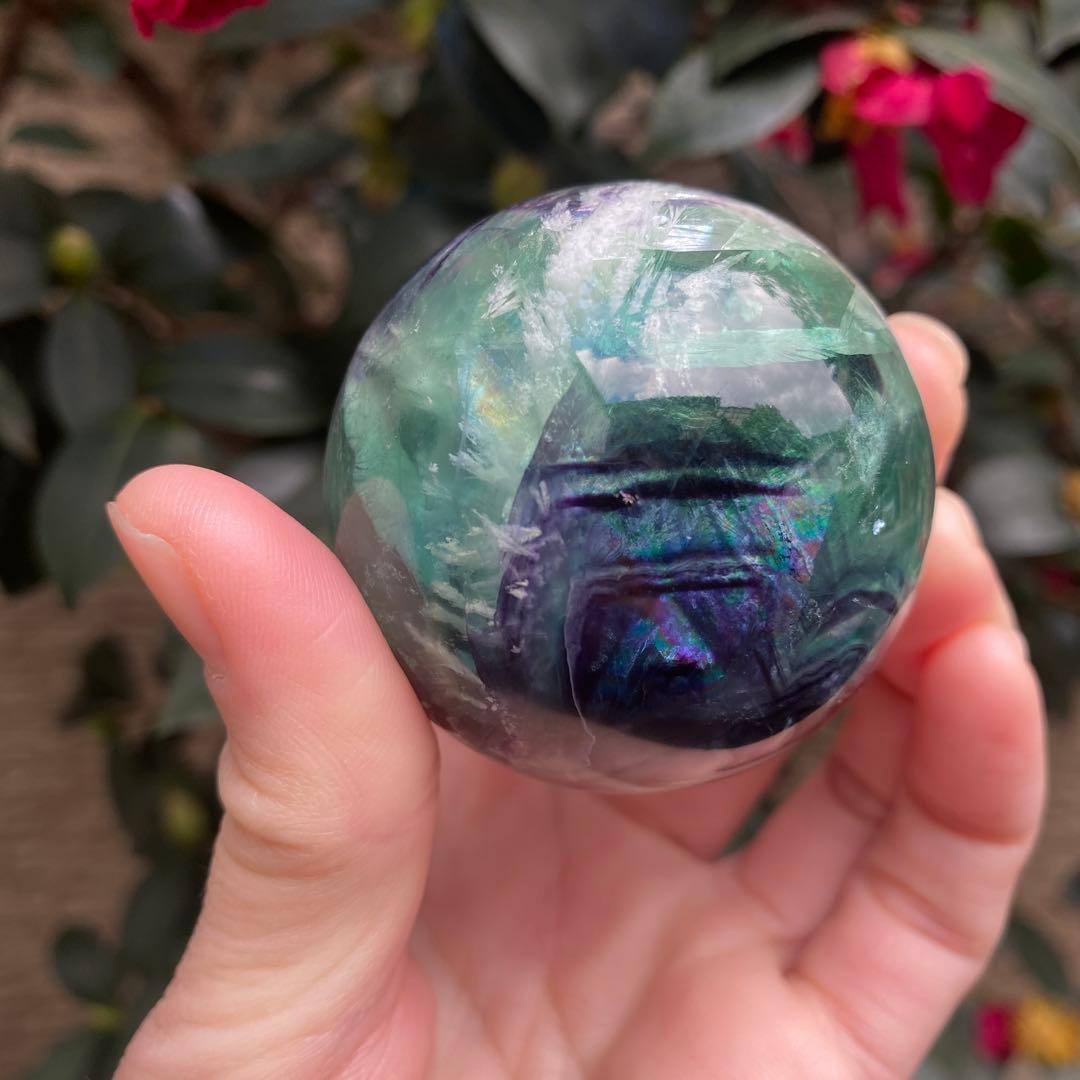 高品質 エンジェルフェザーフローライト マクラメ編みネックレス 2 高