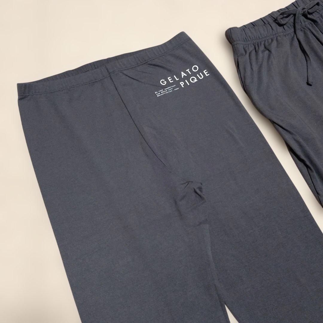 【新品未使用】ジェラートピケ ルームウェア 長袖 上下 3点セット ダークグレー